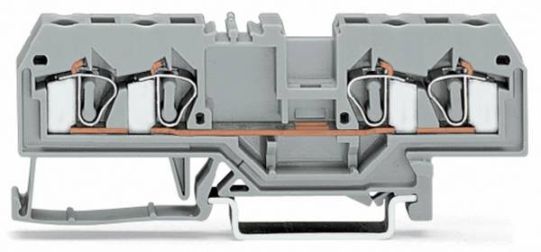 WAGO 281-652 Doorgangsklem 6 mm Spanveer Toewijzing: L Grijs 50 stuk(s)