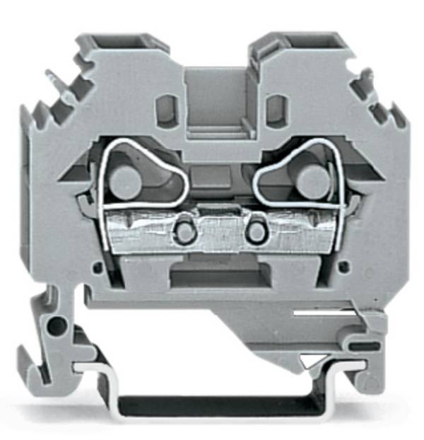 WAGO 282-101 Doorgangsklem 8 mm Spanveer Toewijzing: L Grijs 50 stuk(s) Package