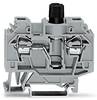 WAGO 282-128 Zekeringklem 13 mm Spanveer Toewijzing: L Grijs 40 stuk(s)