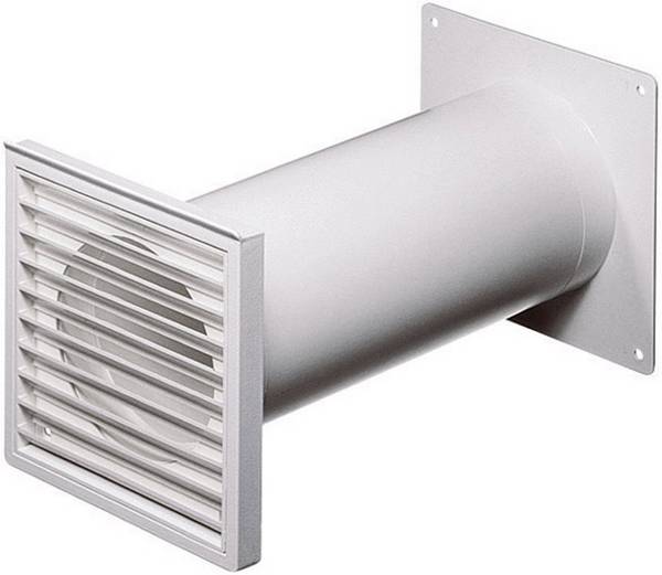 Wallair N37824 Buisventilatiesysteem 100 Kunststof (Ø x l) 10 cm x 48 cm Wit