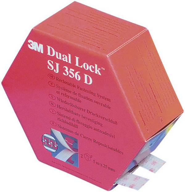 3M SJ 356D Dual Lock Klittenband Om vast te plakken Paddenstoel (l x b) 5000 mm x 25 mm Doorschijnend 1 paar