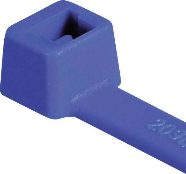 HellermannTyton 116-01816 T18R-PA66-BU-C1 Kabelbinder 100 mm 2.50 mm Blauw  100 stuk(s)