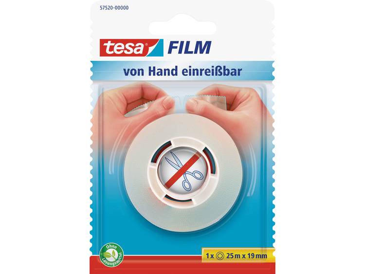 Tesa Film met de hand afscheurbaar (l x b) 25 m x 19 mm Transparant TESAFILM® TESA Inhoud: 1 rollen