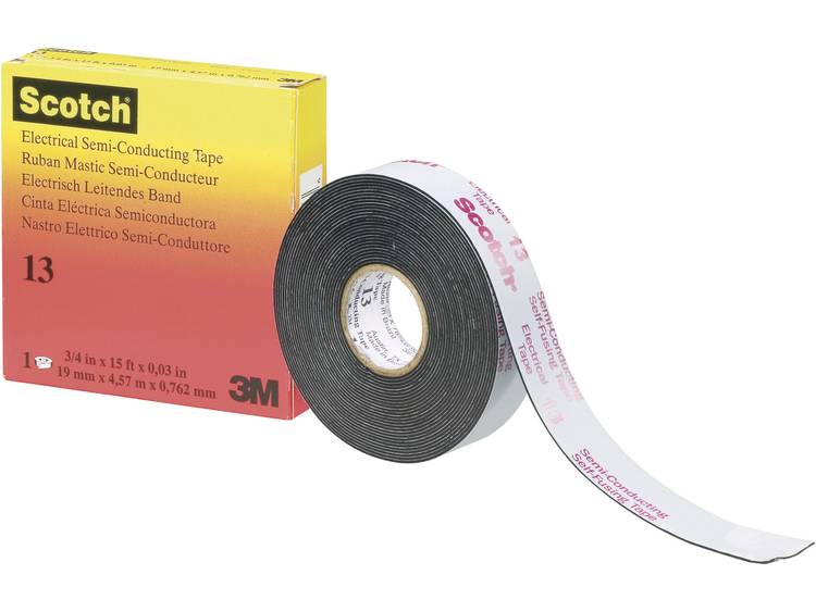 3M 3M Scotch 13 Rubber tape (l x b) 4.5 m x 19 mm Zwart Silicone Inhoud: 1 rollen