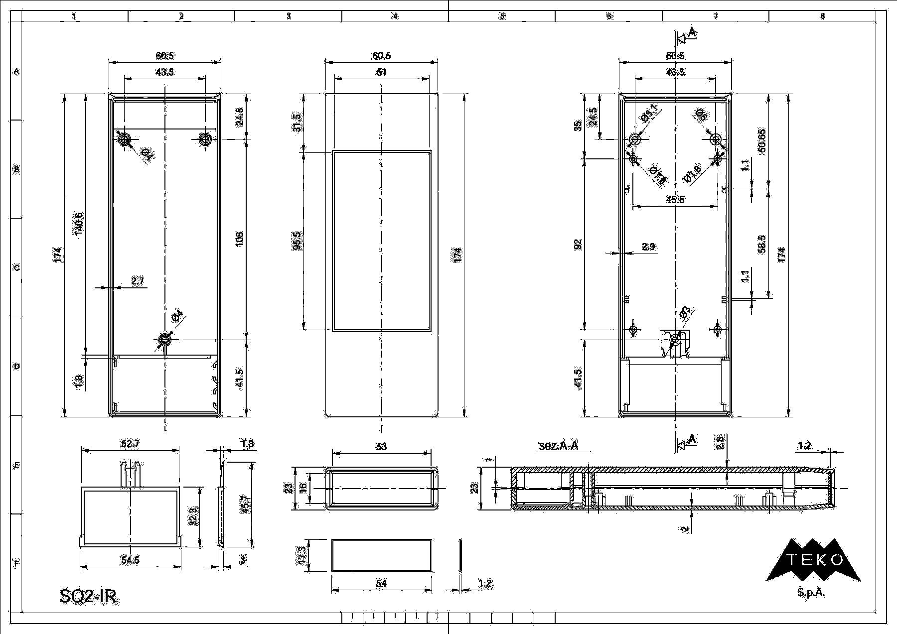 TEKO SQ2.5 Handbehuizing 175 x 61 x 24 Polystereen (EPS) Lichtgrijs 1 stuk(s)-1
