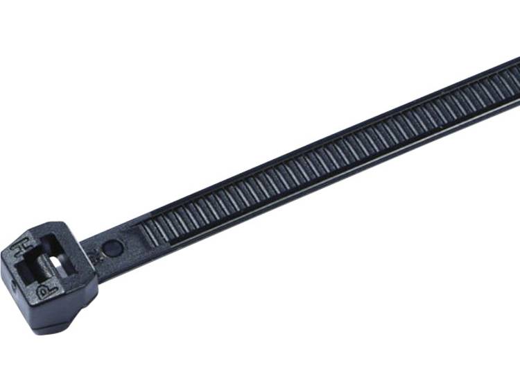 Kabelbinder buiten vertand OS-serie (L x W) 200 x 4.6 mm T50ROS-W-BK-C1 Kleur: Zwart 100 stuks Helle