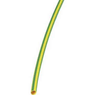 Groen en geel geïsoleerd kabelomhulsel, typisch gebruikt voor aardingskabels.