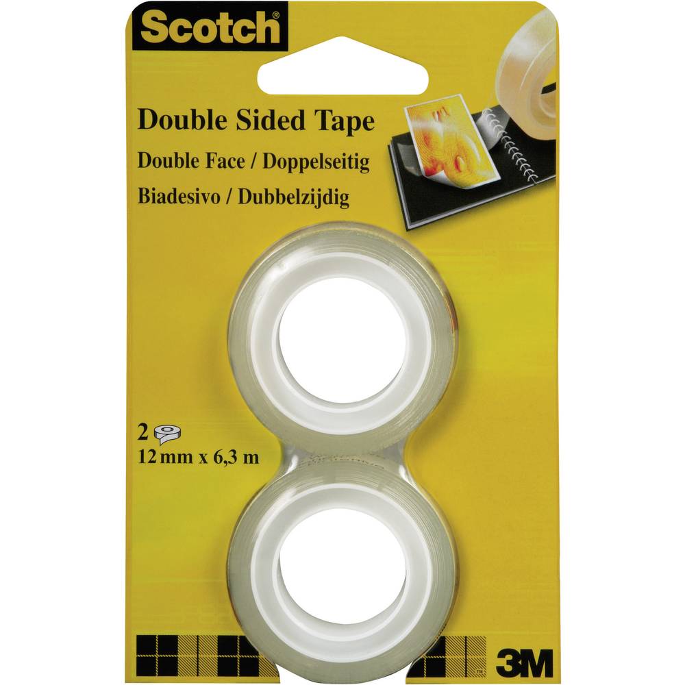 3M FT-5100-4927-1 136R2 Dubbelzijdige tape Scotch 665 Transparant (l x b) 6.3 m x 12 mm 2 stuk(s)
