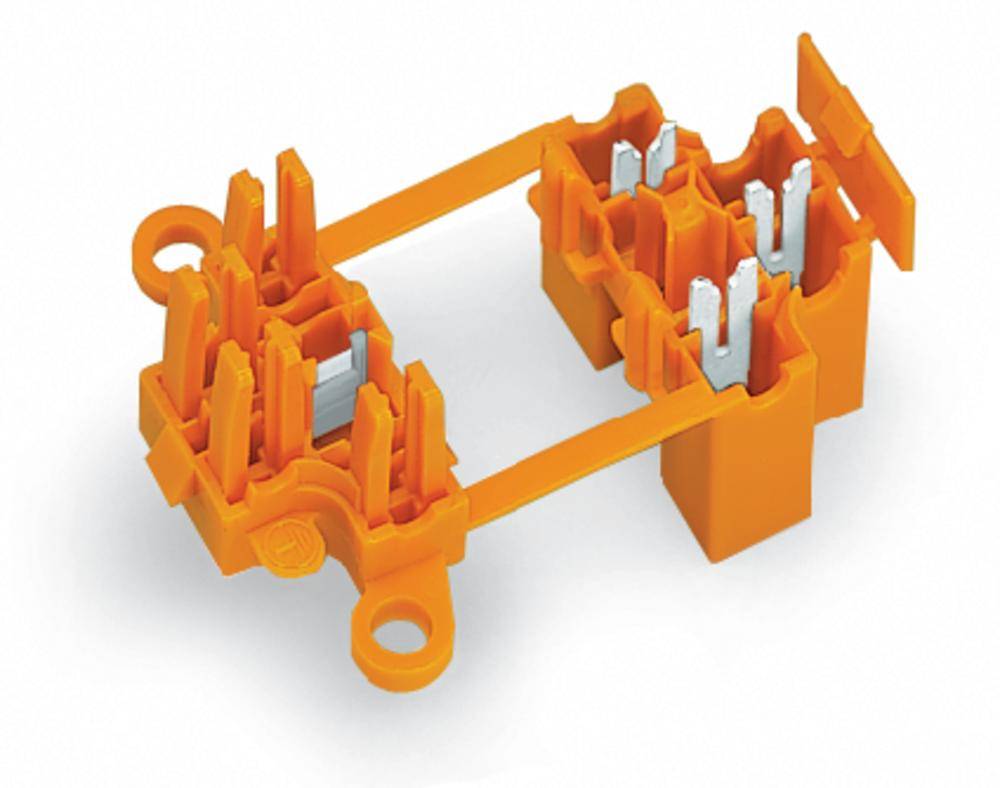WAGO 730-123 Verbindingsklem Flexibel: - Massief: 0.75-1.5 mm² Aantal polen: 3 50 stuk(s) Oranje