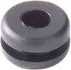 HellermannTyton HV1218-PVC-BK-M1 Kabeldoorvoering Klem-Ø (max.) 6 mm Plaatdikte (max.) 4 mm PVC Zwart 1 stuk(s)