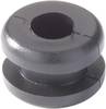 HellermannTyton HV1201B-PVC-BK-N1 Kabeldoorvoering Klem-Ø (max.) 4 mm Plaatdikte (max.) 2.5 mm PVC Zwart 1 stuk(s)