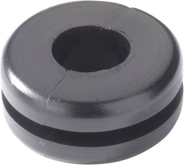 HellermannTyton HV1207-PVC-BK-M1 Kabeldoorvoering   Klem-Ø (max.) 6 mm Plaatdikte (max.) 1.5 mm PVC Zwart 1 stuk(s)