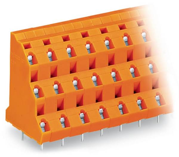 WAGO 737-858 Drie niveau klem 2.50 mm² Aantal polen 24 Oranje 12 stuk(s)