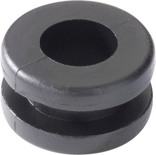 HellermannTyton HV1302-PVC-BK-M1 Kabeldoorvoering   Klem-Ø (max.) 8 mm Plaatdikte (max.) 3 mm PVC Zwart 1 stuk(s)