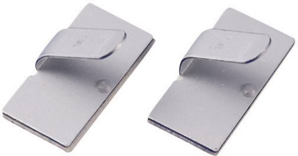 TRU COMPONENTS TC-MWCR25203 Bevestigingssokkel Zelfklevend 1593025 Bundel-Ø (bereik) 10 mm (max)   Zilver 1 stuk(s)
