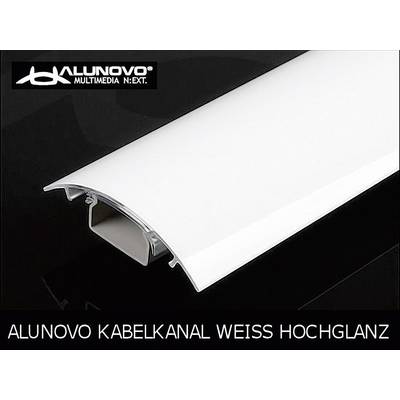 Alunovo HW90-070 Kabelgoot  (l x b x h) 700 x 80 x 20 mm Wit (glanzend) 1 stuk(s)