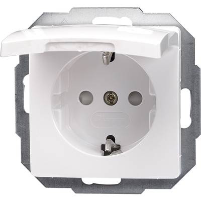 Kopp 920802069 Wandcontactdoos met randaarde Inzetstuk Paris Wit 1 stuk(s)
