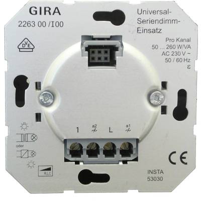 GIRA 226300 Dimmer Inzetstuk  Standaard 55, E2, Event Clear, Event, Event Opaque, Esprit, ClassiX, System 55 