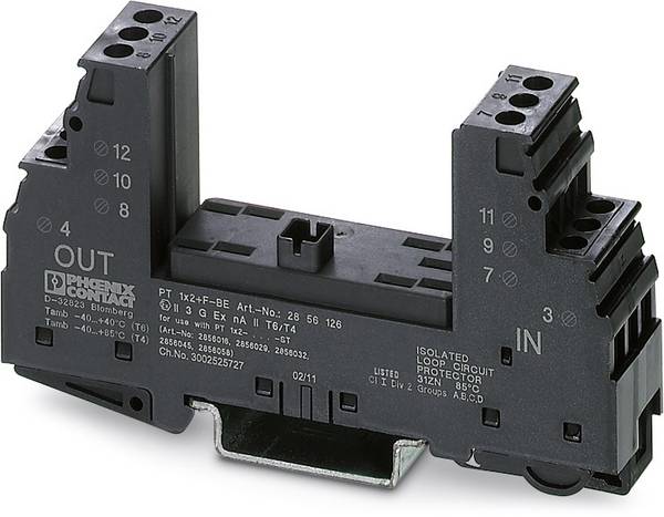 Phoenix Contact 2856126 PT 1X2+F-BE Overspanningsveilige sokkel Set van 10 stuks Overspanningsbeveiliging voor: Verdeelkast 10 stuk(s)