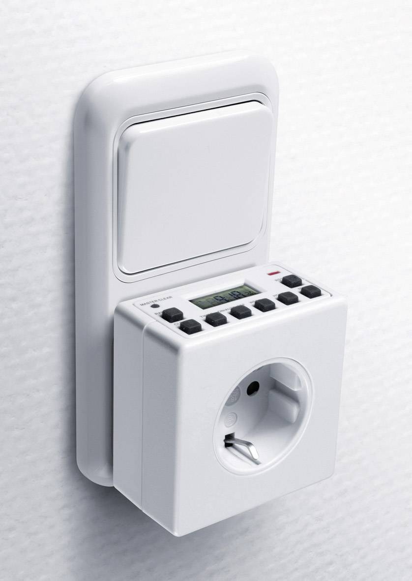 GEV 6119 Stopcontact-schakelklok Digitaal Weekprogramma 3600 W IP20 Toevalsfunctie-1