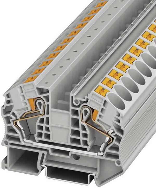 Phoenix Contact 3212138 Doorgangsklem 12.2 mm Snelaansluiting  Grijs 1 stuk(s)
