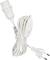 Een witte lamphouder met kabel, geïntegreerde schakelaar en Eurostekker. Geschikt voor aansluiting op Europese stopcontacten.