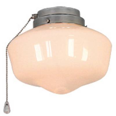 CasaFan 1 CH Schoolhouse Lamp voor plafondventilator   Opaalglas (glanzend)