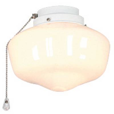 CasaFan 1 WE Schoolhouse Lamp voor plafondventilator   Opaalglas (glanzend)