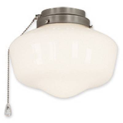 CasaFan 1 BN Schoolhouse Lamp voor plafondventilator   Opaalglas (glanzend)