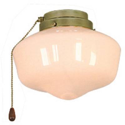 CasaFan 1 MP Schoolhouse Lamp voor plafondventilator   Opaalglas (glanzend)