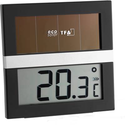 TFA Dostmann Eco Solar Thermometer Zwart