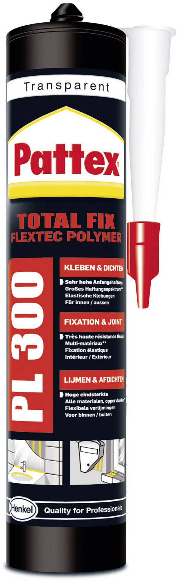 Pattex Flextec Polymer Montagelijm Kleur (specifiek): Transparant 300 ml