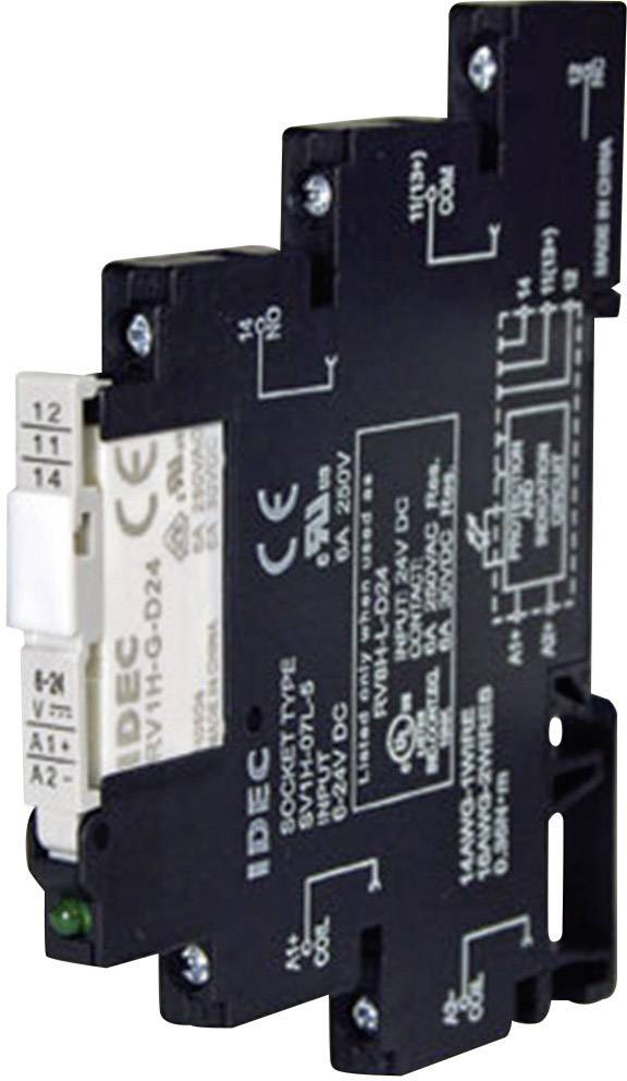 Idec RV8H-L-AD12 Relaismodule (modulair) Nominale spanning: 12 V/DC, 12 V/AC Schakelstroom (max.): 6 A 1x wisselcontact 