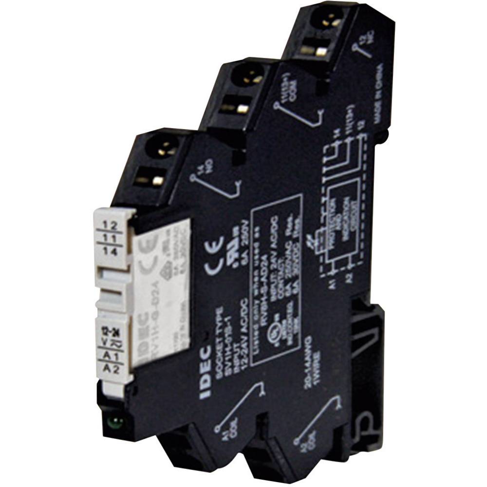 Idec RV8H-S-AD12 Relaismodule Nominale spanning: 12 V/DC, 12 V/AC Schakelstroom (max.): 6 A 1x wisselcontact 1 stuk(s)