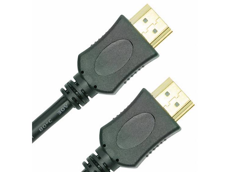 HDMI Aansluitkabel [1x HDMI-stekker <=> 1x HDMI-stekker] 1.50 m Zwart