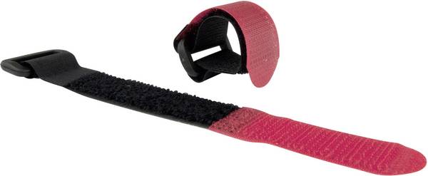 VELCRO® E1010000533002 Klittenband  Om te bundelen Haak- en lusdeel (l x b) 480 mm x 25 mm Zwart, Rood 10 stuk(s)