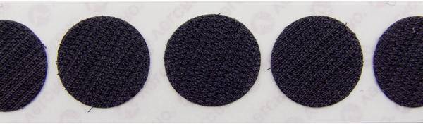 VELCRO® E28802233011425 Klittenband punten Om vast te plakken Haakdeel (Ø) 22 mm Zwart 1000 stuk(s)