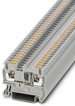 Phoenix Contact 3210224 Doorgangsserieklem 5.2 mm Snelaansluiting  Grijs 50 stuk(s) Piece