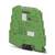 Een groen, smal gevormd elektrisch onderdeel met het logo van een bedrijf. Het is bedoeld voor gebruik in controlesystemen.