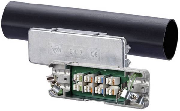Metz Connect 130863-01-E Sonstige Installationstechnik Verdeeldoos Flexibel: -  Massief: 0.128-0.325 mm² Aantal polen: 8 1 stuk(s) Zilver Box
