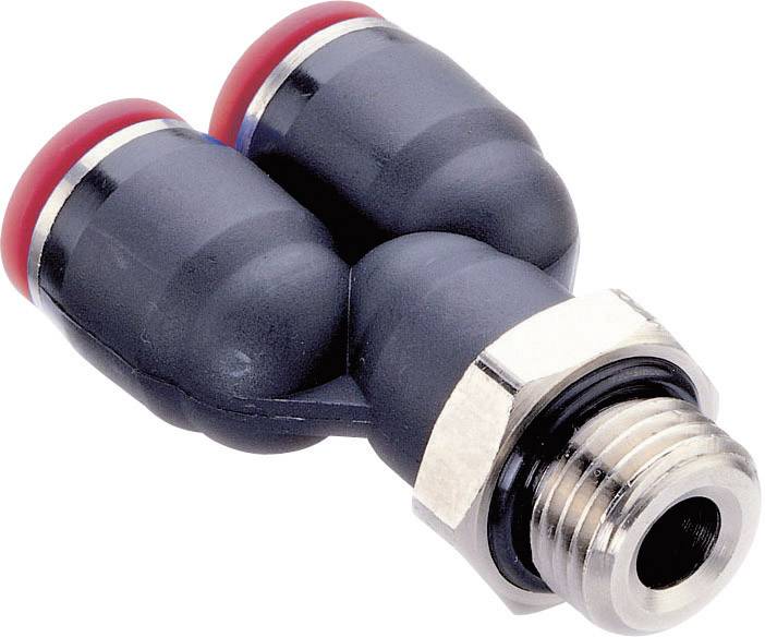 IMI NORGREN Y-connector C02880628 Schroefdraad (buiten): 1/4 Buis-Ø: 6 mm Ashals-Ø: 6 mm Afm. schroefdraad: 1/4 1 stuk(s)