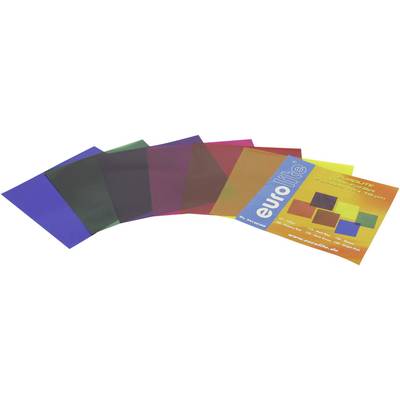 Eurolite Kleurfolie Set van 6 stuks Rood, Blauw, Groen, Geel, Lila, Violet Geschikt voor (podiumtechniek): PAR 36, PAR 5
