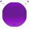 Een paarse ronde schijf voor een witte achtergrond.