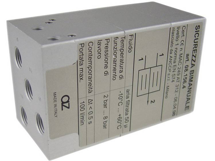 AZ Pneumatik Twee-hands veiligheidsventil AZ08.156.04 Aansluiting G1-8 Pijpdiameter -