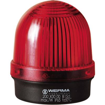Werma Signaltechnik Signaallamp  200.100.00 200.100.00  Rood Continulicht 12 V/AC, 12 V/DC, 24 V/AC, 24 V/DC, 48 V/AC, 4