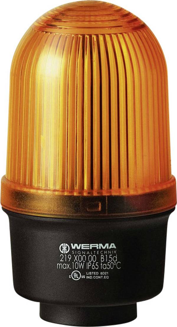 Werma Signaltechnik Signaallamp  219.300.00 219.300.00  Geel Continu licht 12 V/AC, 12 V/DC, 24 V/AC, 24 V/DC, 48 V/AC, 48 V/DC, 110 V/AC, 230 V/AC