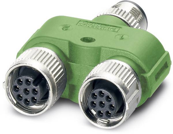 Phoenix Contact 1454972 Sensor/actuator verdeler en adapter M12 Aantal polen (sensoren): 8 Adapter, Y-vorm 5 stuk(s) Package