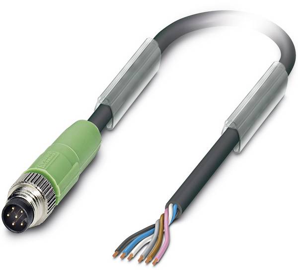 Phoenix Contact 1522095 Sensor/actuator connector, geassembleerd M12 Aantal polen (sensoren): 6 Stekker, recht 1.50 m 1 stuk(s)