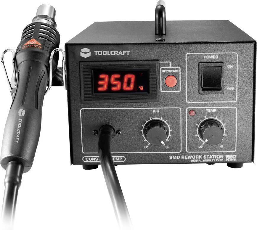 TOOLCRAFT AT850D Hetelucht-soldeerstation Digitaal 550 W +100 - +480 °C-1