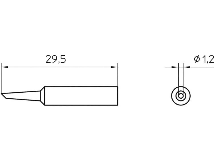Weller XNT 4 Soldeerpunt Ronde vorm, afgeschuind 45° Grootte soldeerpunt 1.2 mm